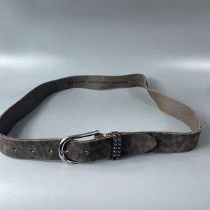 B. Belt Made In Germany Black/Green Spots Leather Belt, Size 95